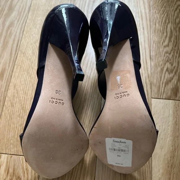 NWOT GUCCI purple patent leather high-heel sandals - Picture 7 of 7